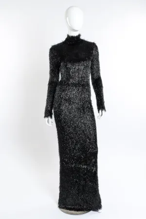 2023 F/W Long Sleeve Maxi Tinsel Dress