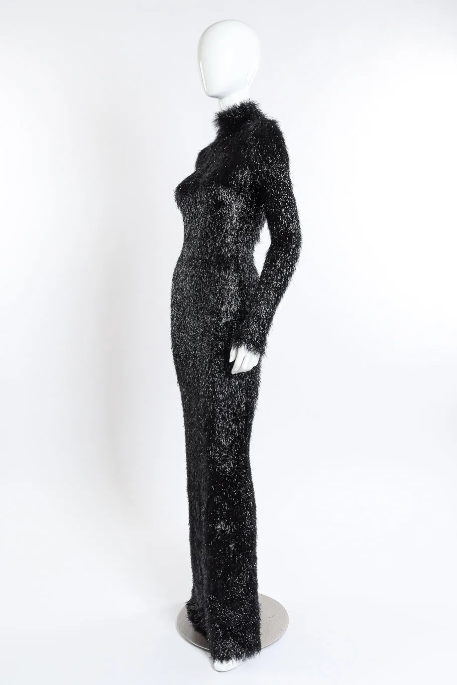 2023 F/W Long Sleeve Maxi Tinsel Dress