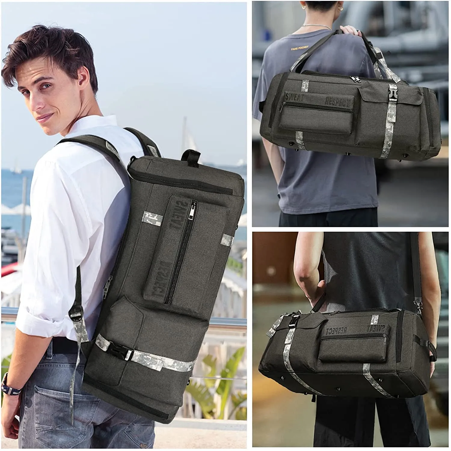 3-Way Sports Direct shipping Duffel Versatile Compartment with Men's Shoe Wet Large selection & Pocket Bag