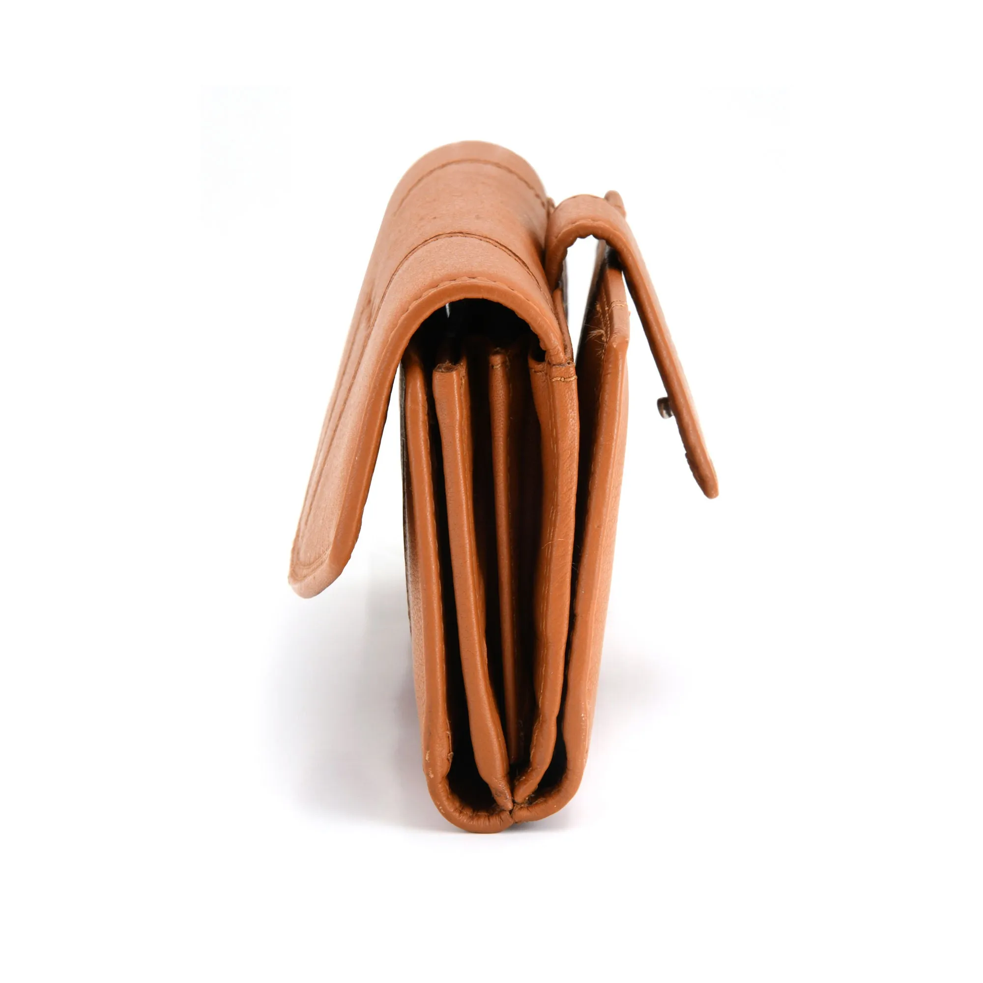 300954-CG Ladies Clutch Wallet in Tan Leather | Style n Craft