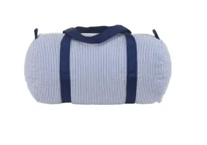 3023 Navy Seersucker BABY Duffel