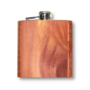 6 oz. Wooden Hip Flask - Aromatic Cedar Gift Set