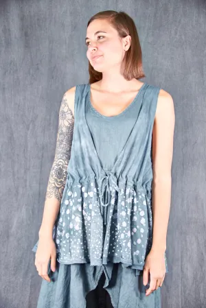 6214 Drawstring Organic Cotton Vest-Blue Sky-P