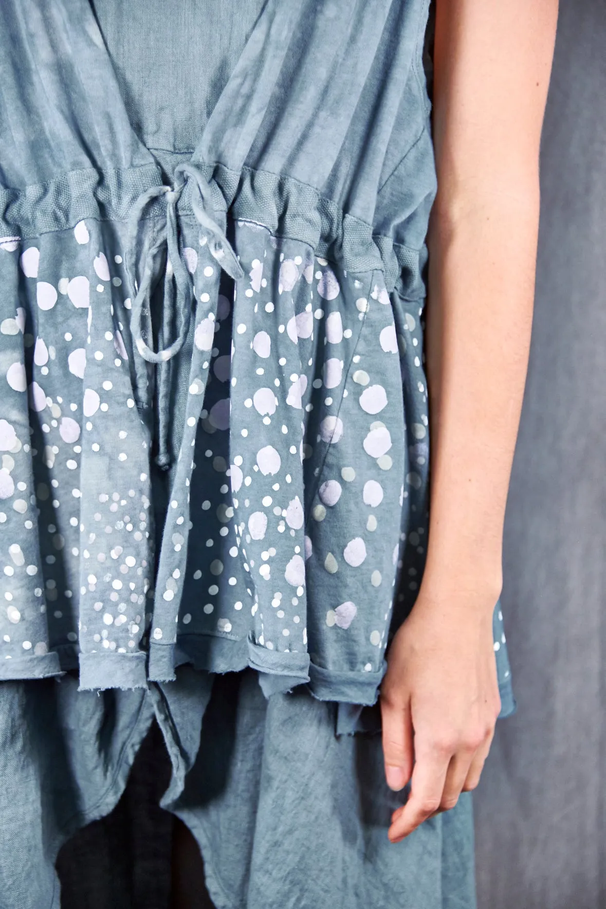 6214 Drawstring Organic Cotton Vest-Blue Sky-P