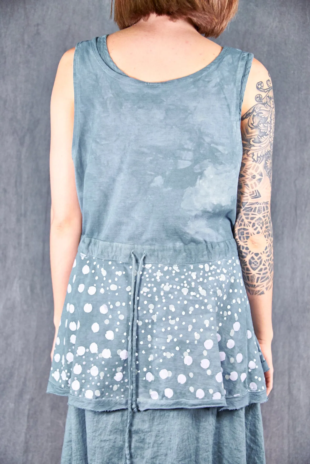 6214 Drawstring Organic Cotton Vest-Blue Sky-P