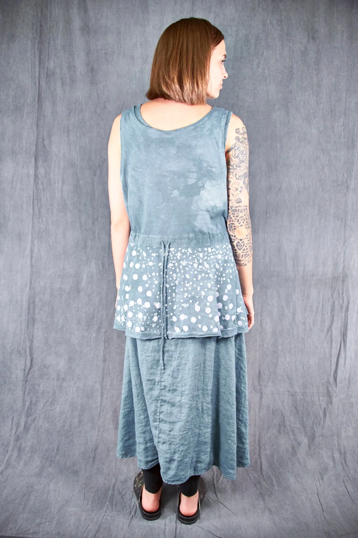 6214 Drawstring Organic Cotton Vest-Blue Sky-P