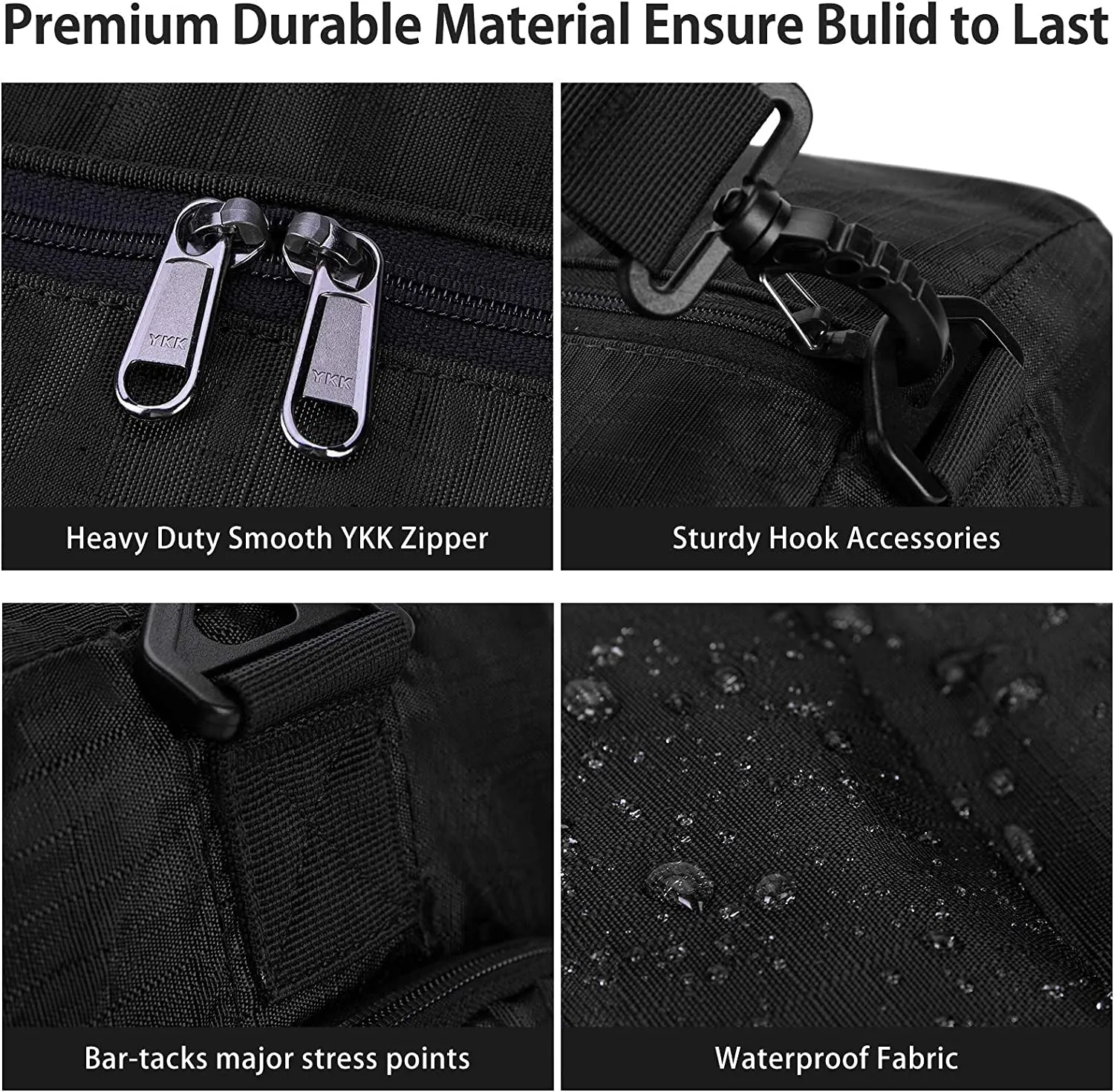 65L Compartment,Black Bags Verified seller Men Women Travel Weekend Weekender Bag on Waterproof Duffel for with Foldable Duffle Bags Overnight Shoe Carry for Long-term Traveling,
