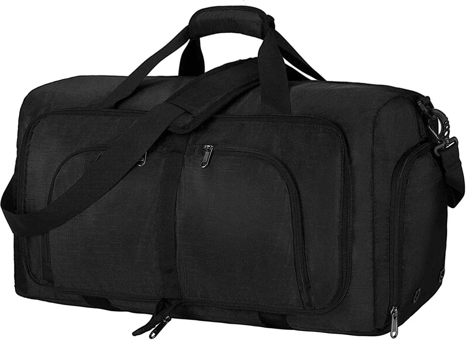 65L Compartment,Black Bags Verified seller Men Women Travel Weekend Weekender Bag on Waterproof Duffel for with Foldable Duffle Bags Overnight Shoe Carry for Long-term Traveling,
