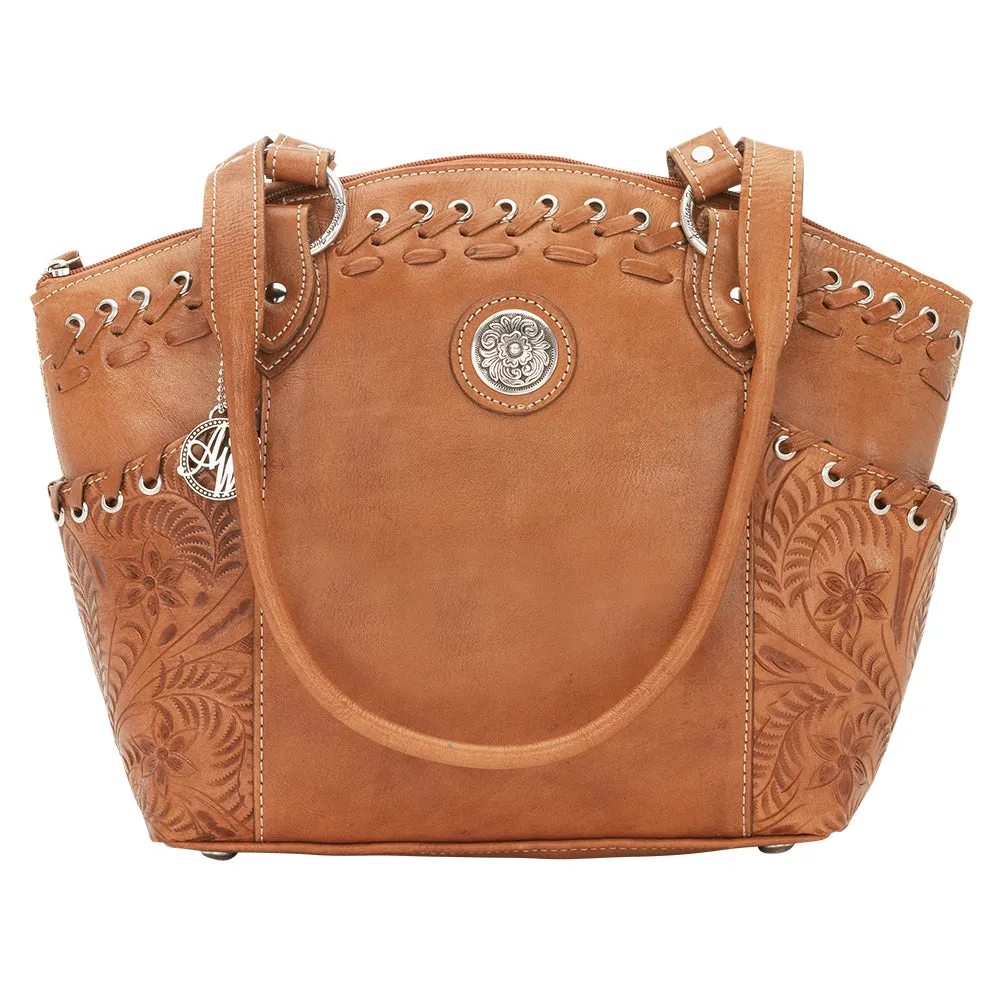 American West Handbag Harvest Moon Collection: Zip Top Bucket Tote