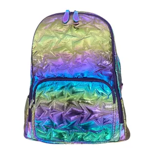 Bari Lynn Rainbow Puffy Star Backpack