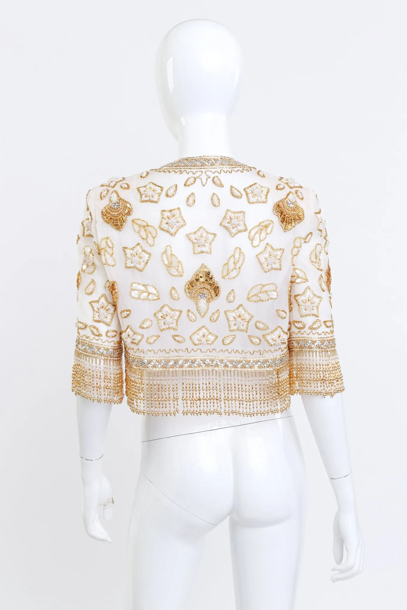Beaded Organza Crop Jacket