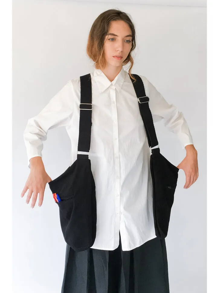 Bless/Stand Up Comedy Demimoore Bag, Black Linen