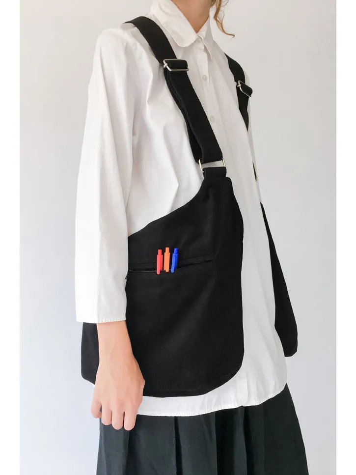 Bless/Stand Up Comedy Demimoore Bag, Black Linen