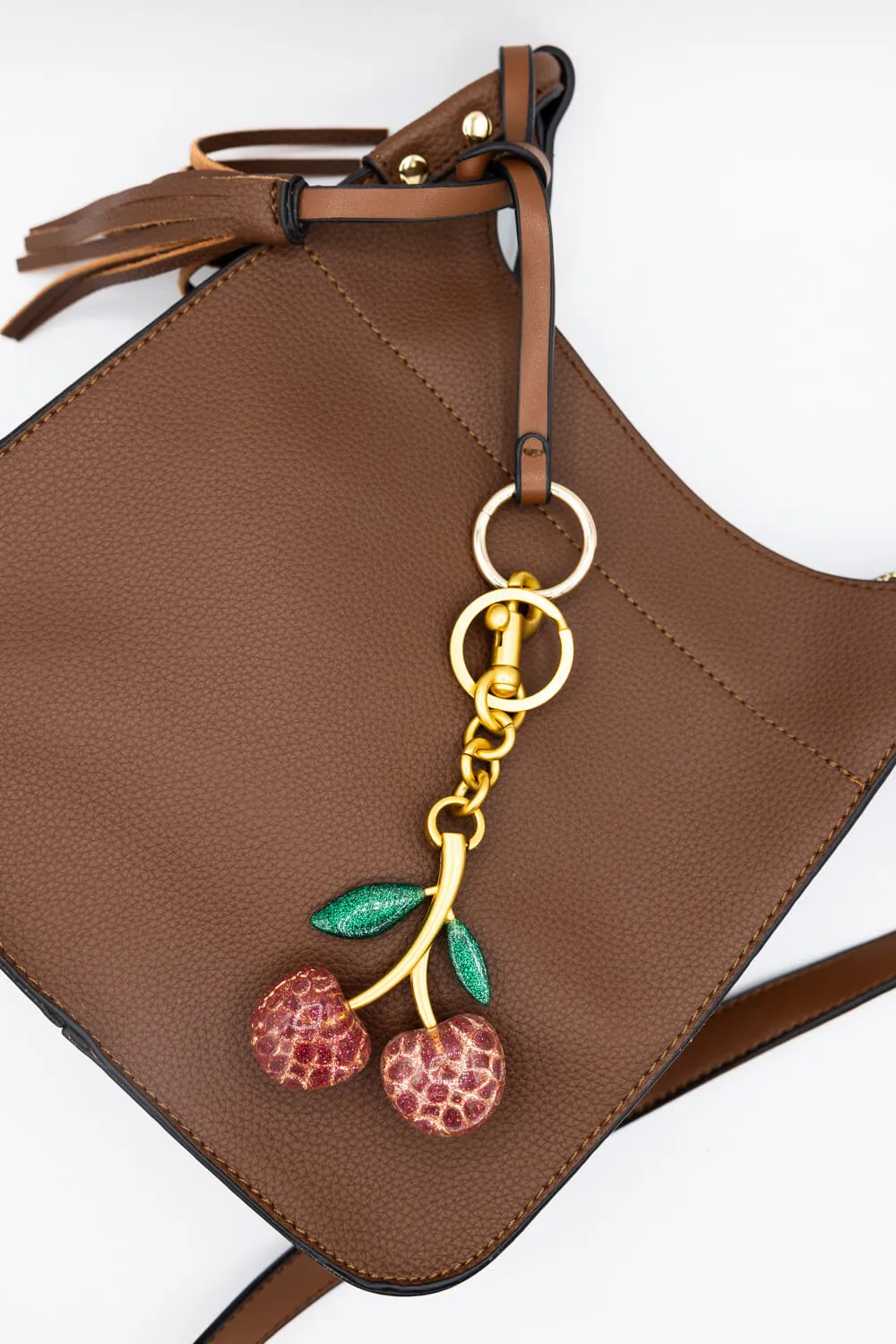 Cherry Sparkle Purse Charm in Gold | CH102