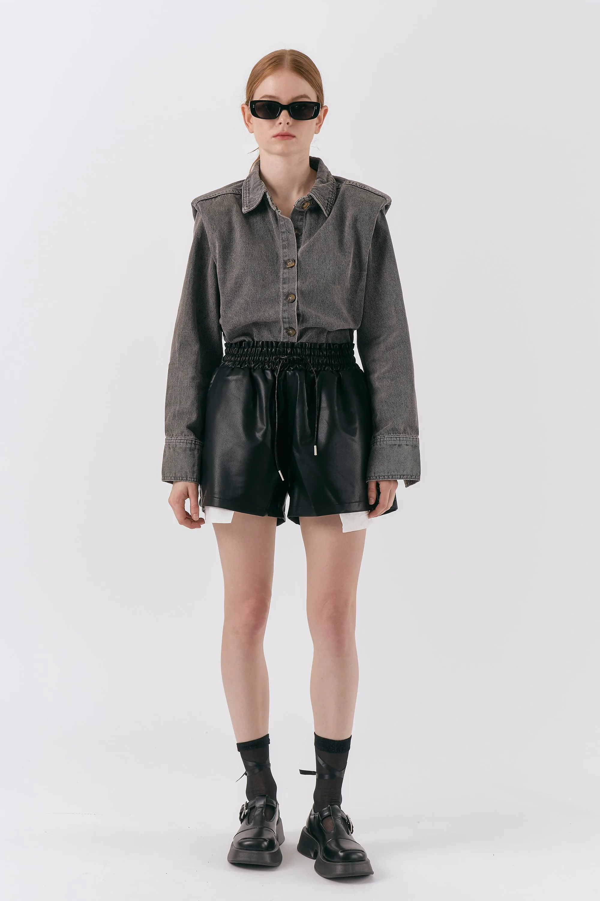 Cindy Pleather Shorts