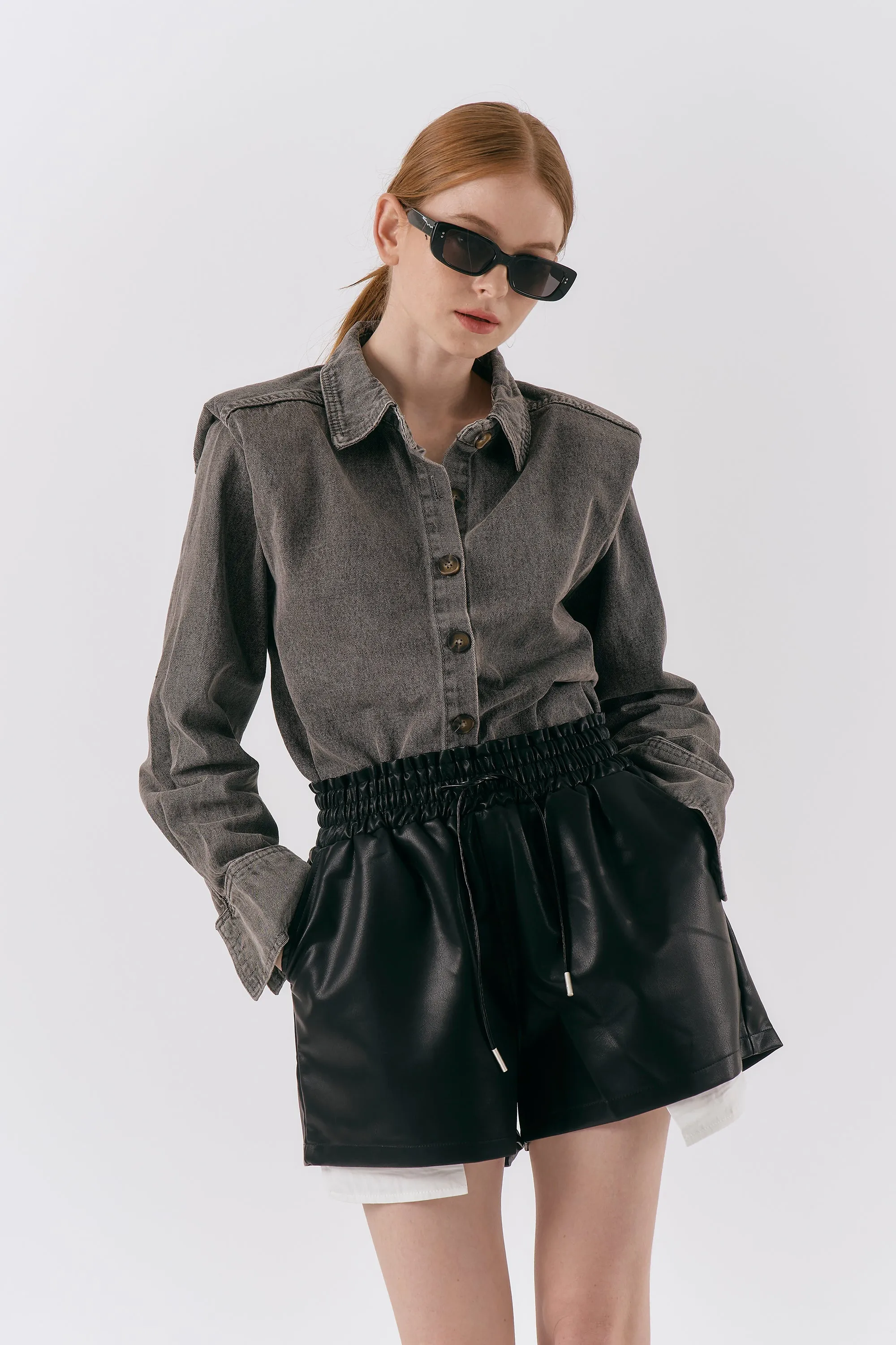 Cindy Pleather Shorts