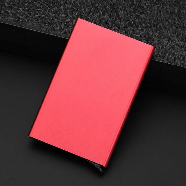 Credit Card Holder Men Slim Anti Protect Travel ID Cardholder Women Rfid Wallet Metal Case Porte Carte