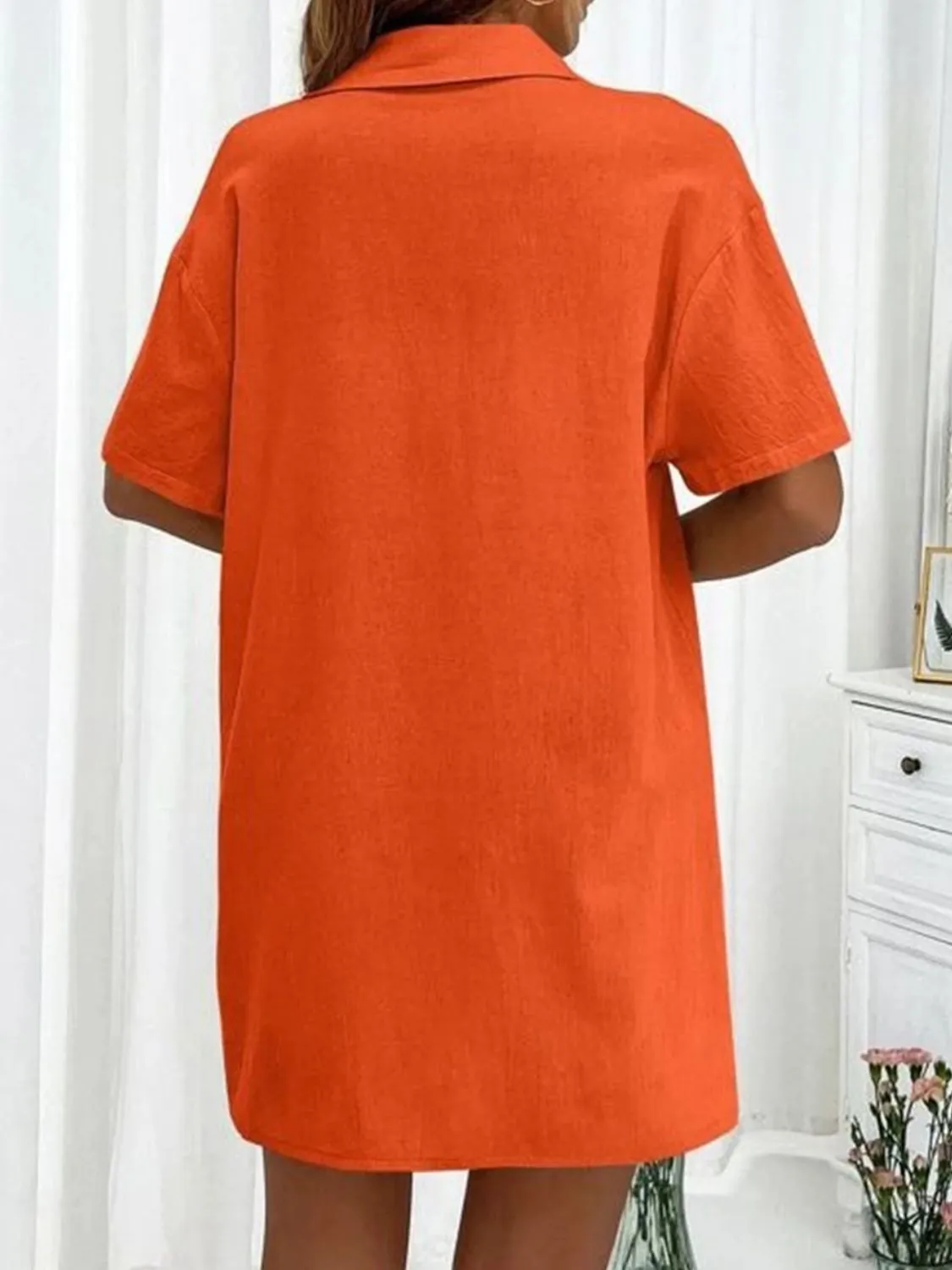 Demi Button Up Shirt and Drawstring Shorts Set