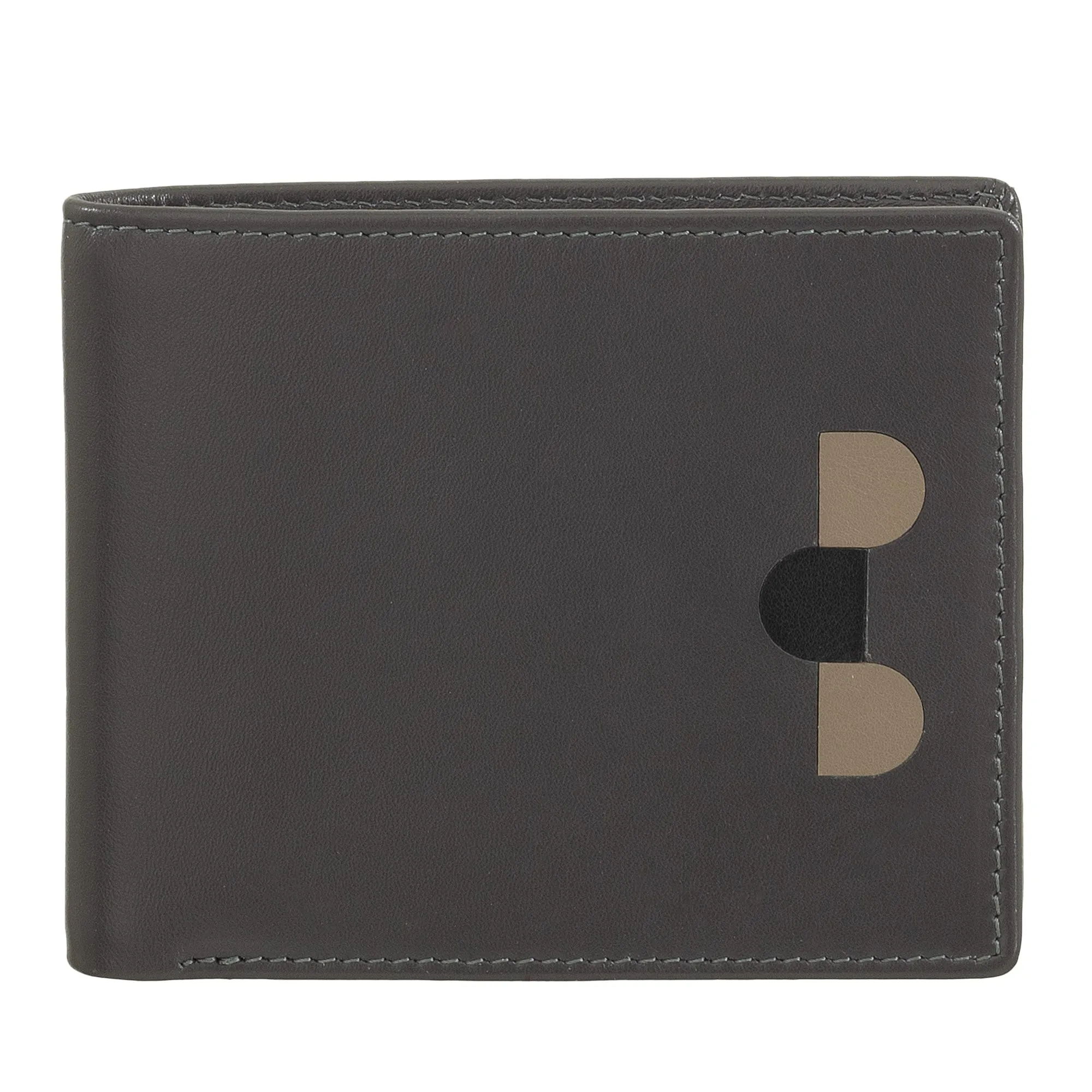 DUDU Men's Slim leather wallet with RFID Protection Credit Cards With Colored Wallet Doors