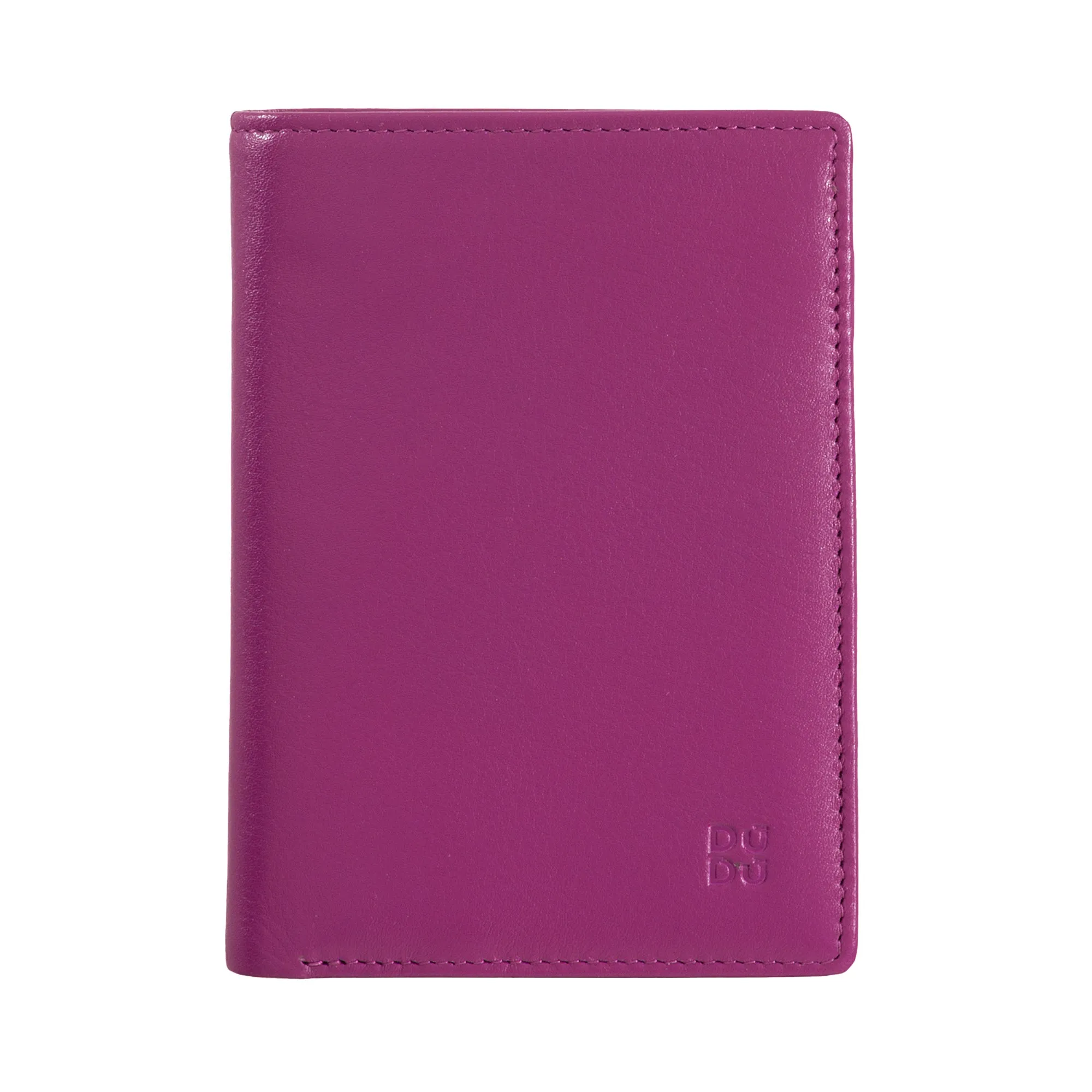 DUDU men's wallet for rfid book in multicolor leather with lightning