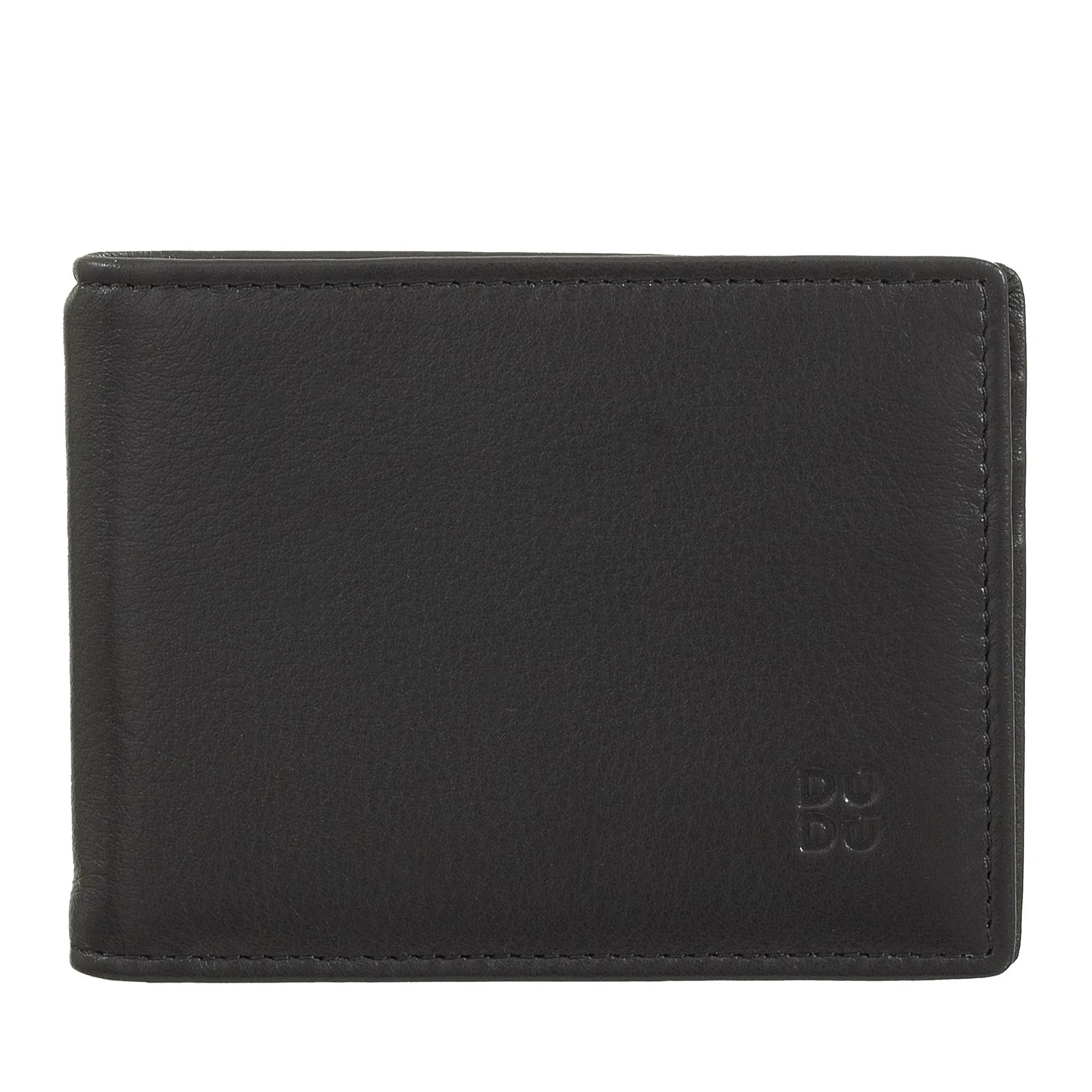 DUDU men's wallet with clip stopsoldi, small compact thin portfolio with rfid protection, credit card holder and rear zip