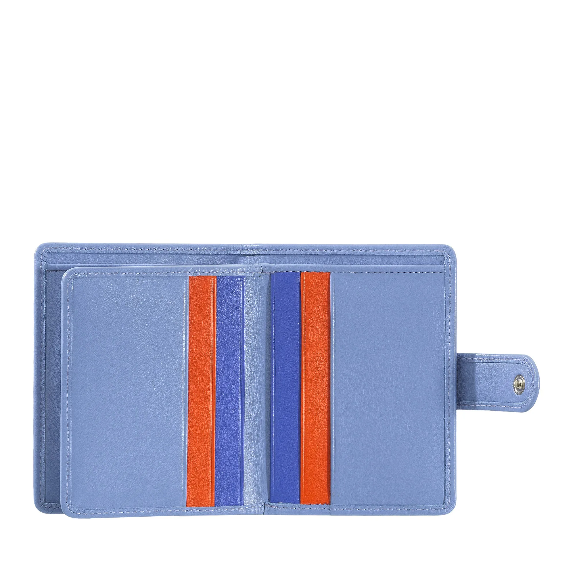 Dudu Women's Wallet in Vera Little Leather Leather Rfid Leather with Crescete Hinge Door Banknotes, External Closure