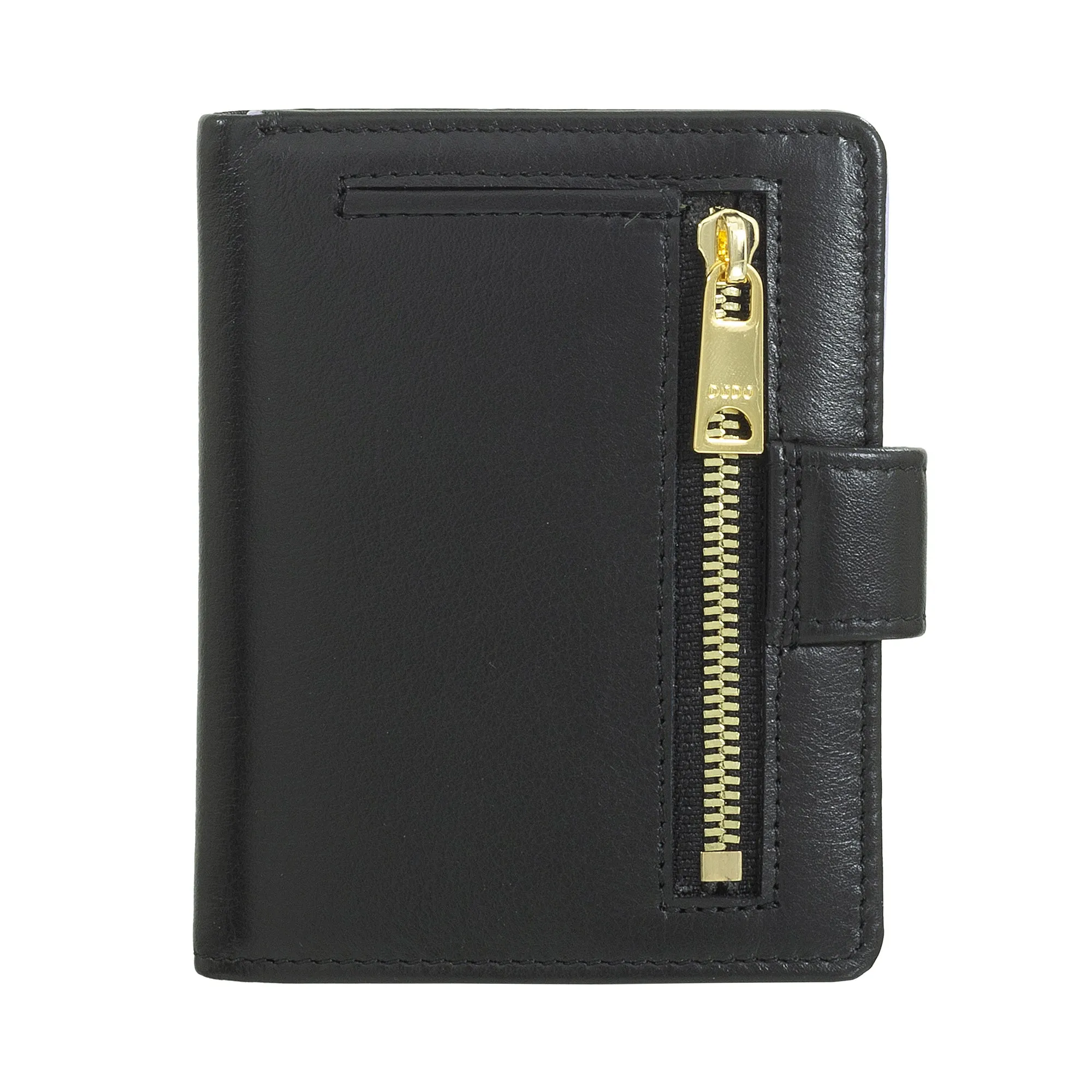 Dudu Women's Wallet in Vera Little Leather Leather Rfid Leather with Crescete Hinge Door Banknotes, External Closure