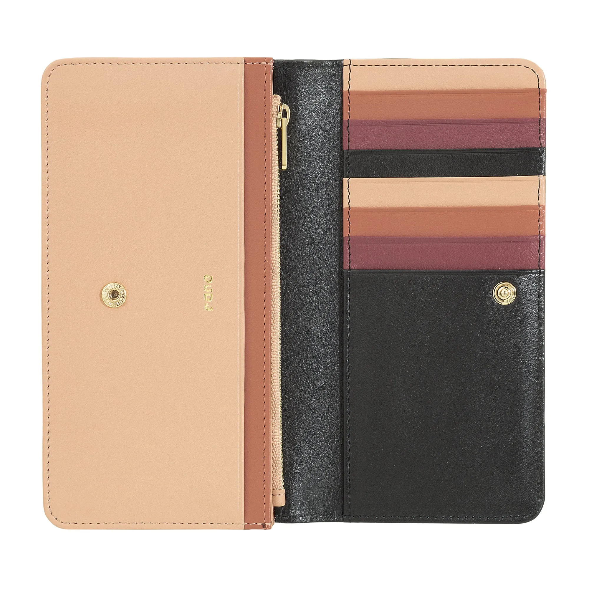 DUDU WORLD WORLD WOMEN IN MULTICOLOR SOFT LEATHER RFID PUN