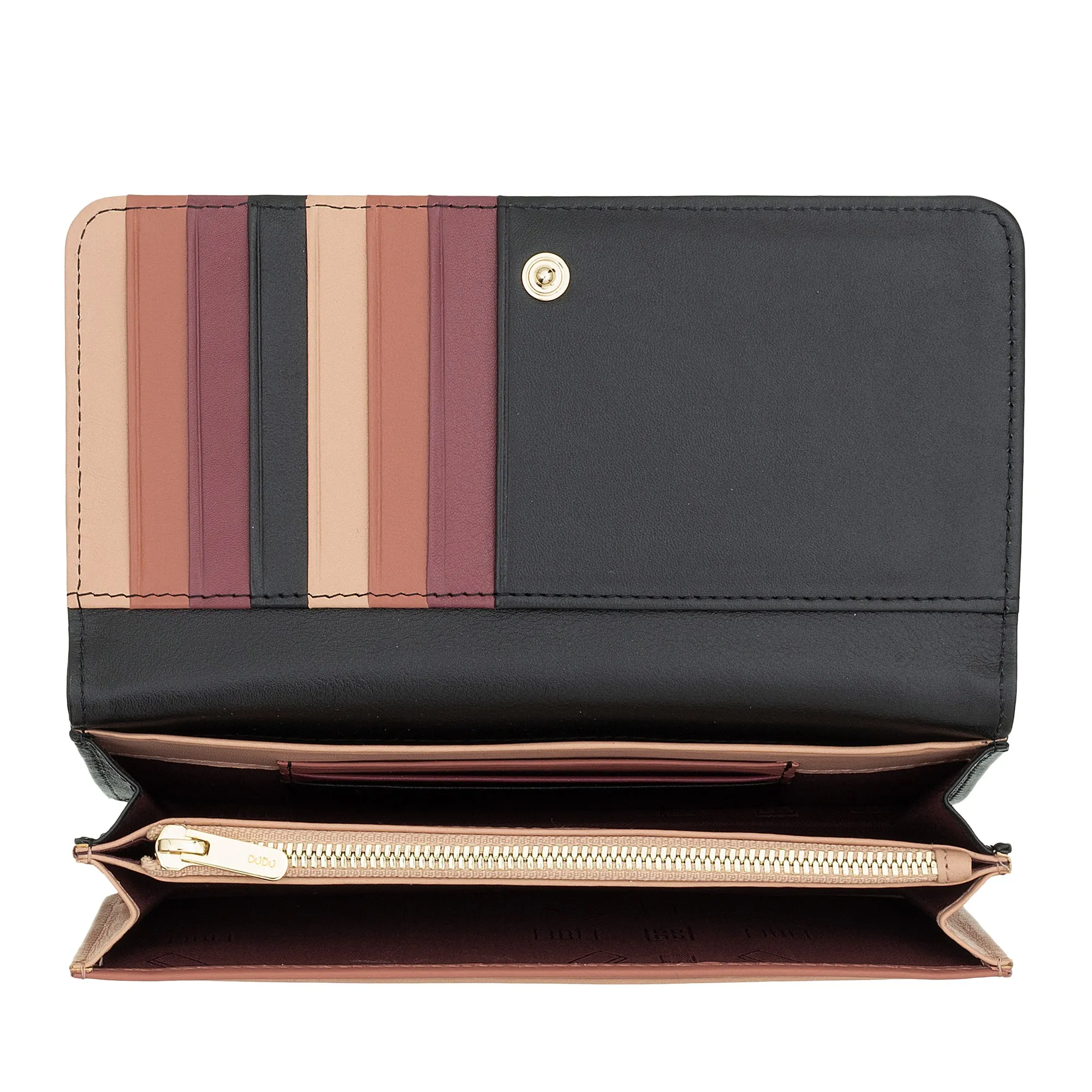 DUDU WORLD WORLD WOMEN IN MULTICOLOR SOFT LEATHER RFID PUN