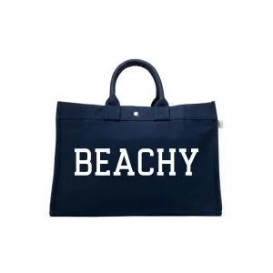 East West Bag: Navy with White Matte BEACHY