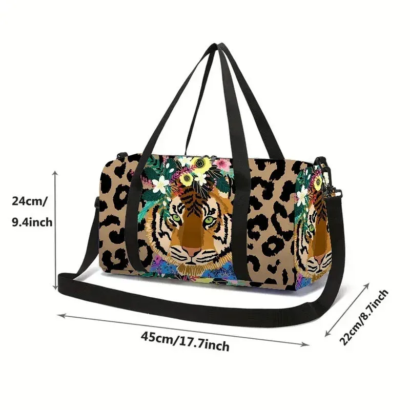 Easy to install Boy Gifts Performance-driven and Best Cartoon Large Luggage Girls 3D Fitness Tiger Leopard Duffels Travel Capacity for Bag Children for Outdoor Bag