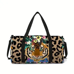 Easy to install Boy Gifts Performance-driven and Best Cartoon Large Luggage Girls 3D Fitness Tiger Leopard Duffels Travel Capacity for Bag Children for Outdoor Bag