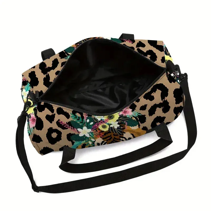 Easy to install Boy Gifts Performance-driven and Best Cartoon Large Luggage Girls 3D Fitness Tiger Leopard Duffels Travel Capacity for Bag Children for Outdoor Bag