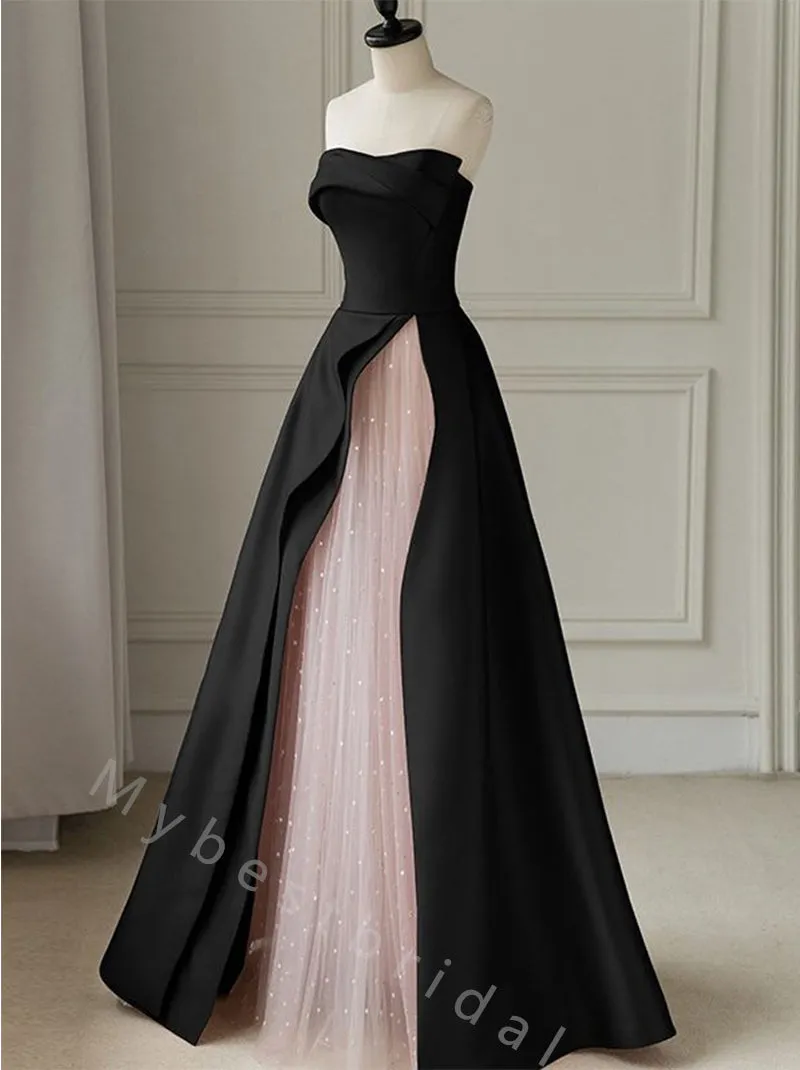 Elegant Strapless Sleeveless Mermaid Long Prom Dress,PDS11515