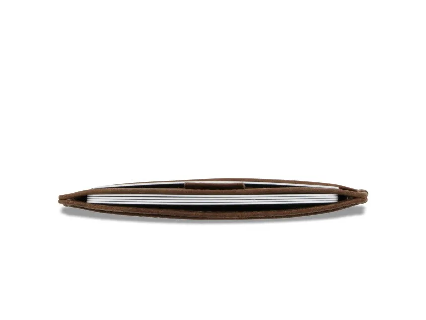 Garzini RFID Leather Card Holder Brushed