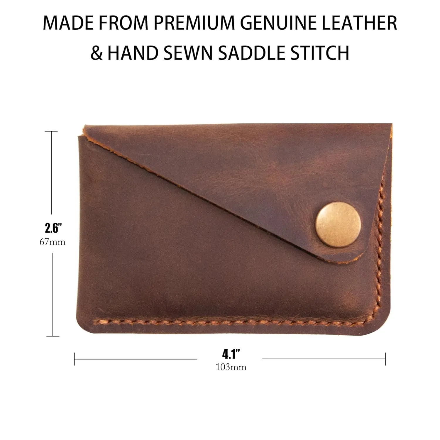 Genuine Leather Card Holder Minimalist Front Pocket Wallet