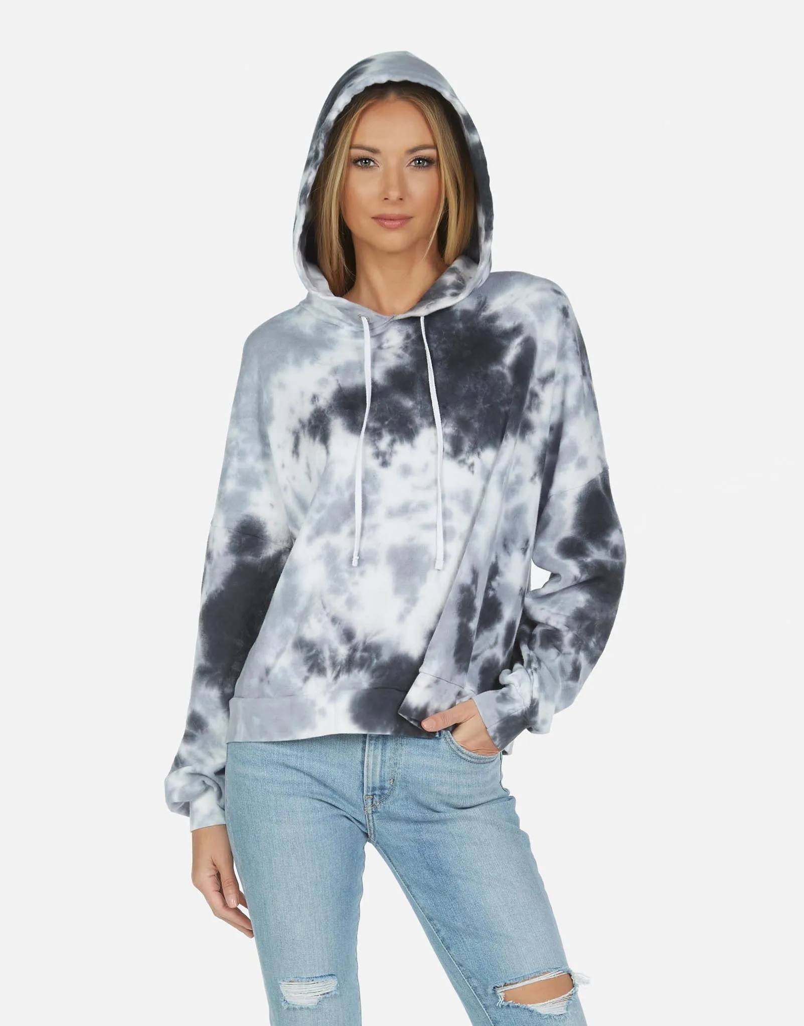 Gower LE Tie Dye Crop Hoodie