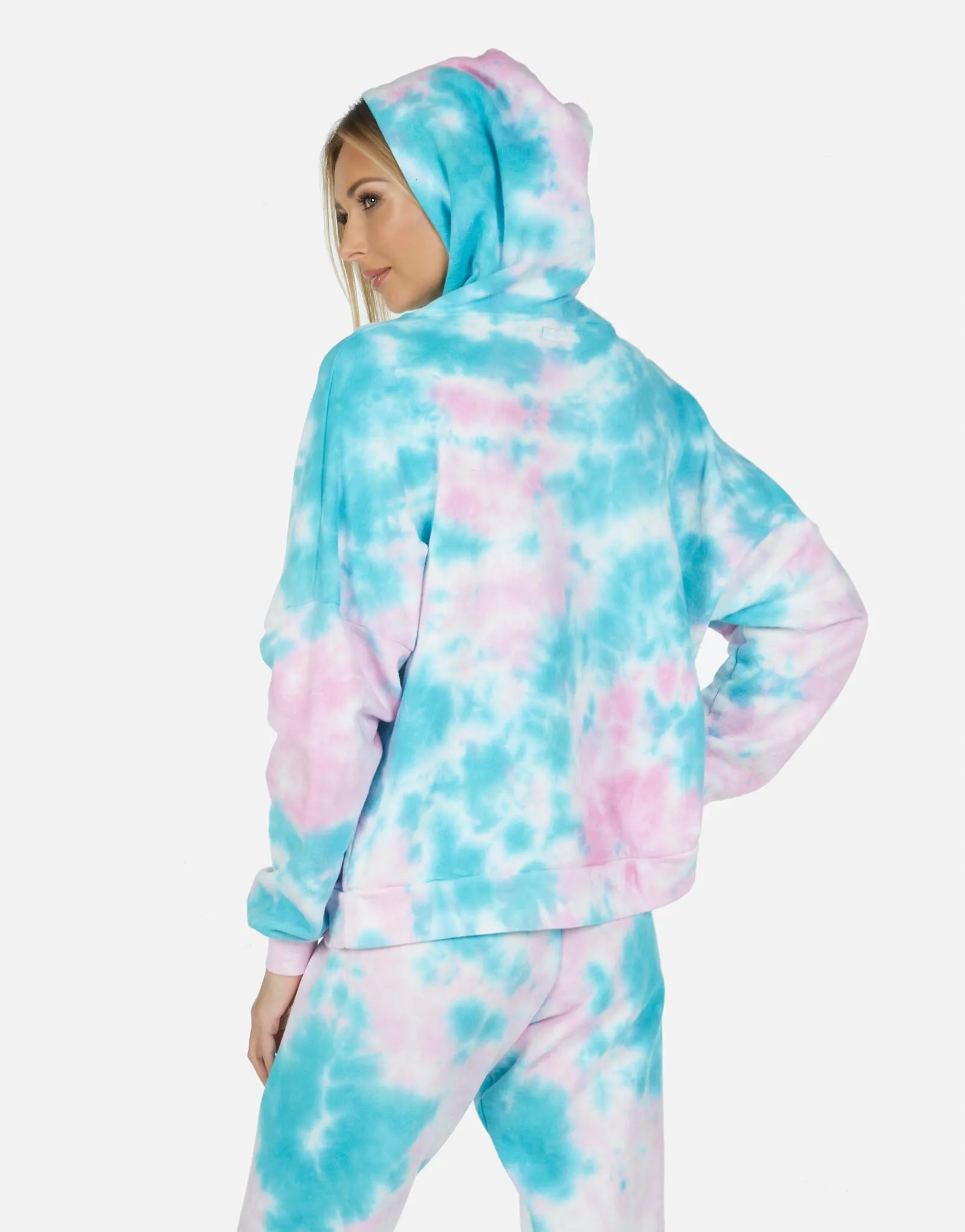 Gower LE Tie Dye Crop Hoodie
