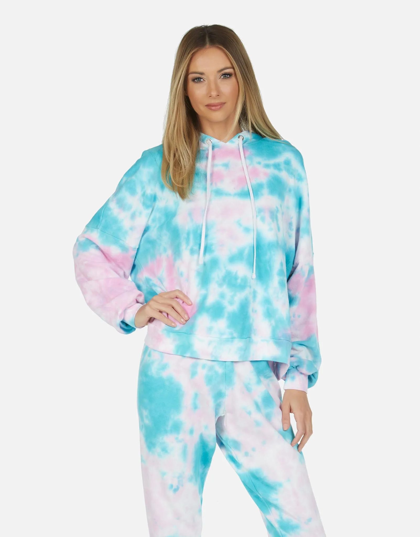 Gower LE Tie Dye Crop Hoodie