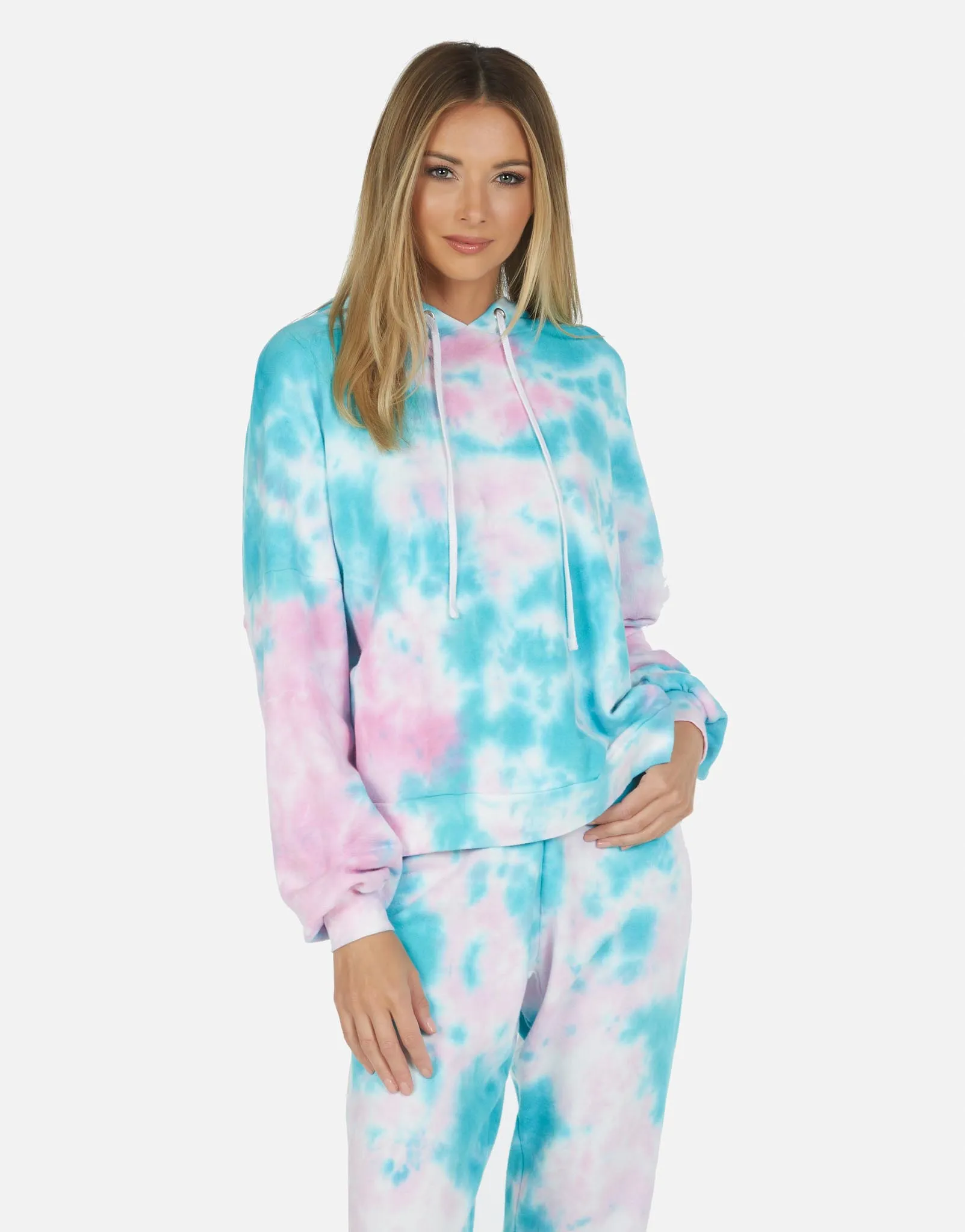 Gower LE Tie Dye Crop Hoodie