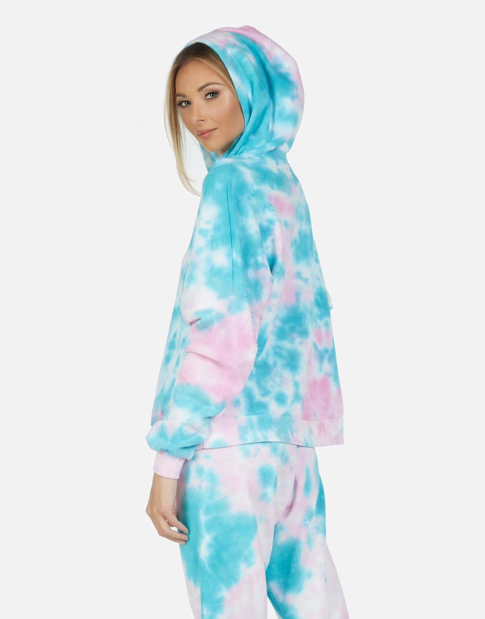 Gower LE Tie Dye Crop Hoodie