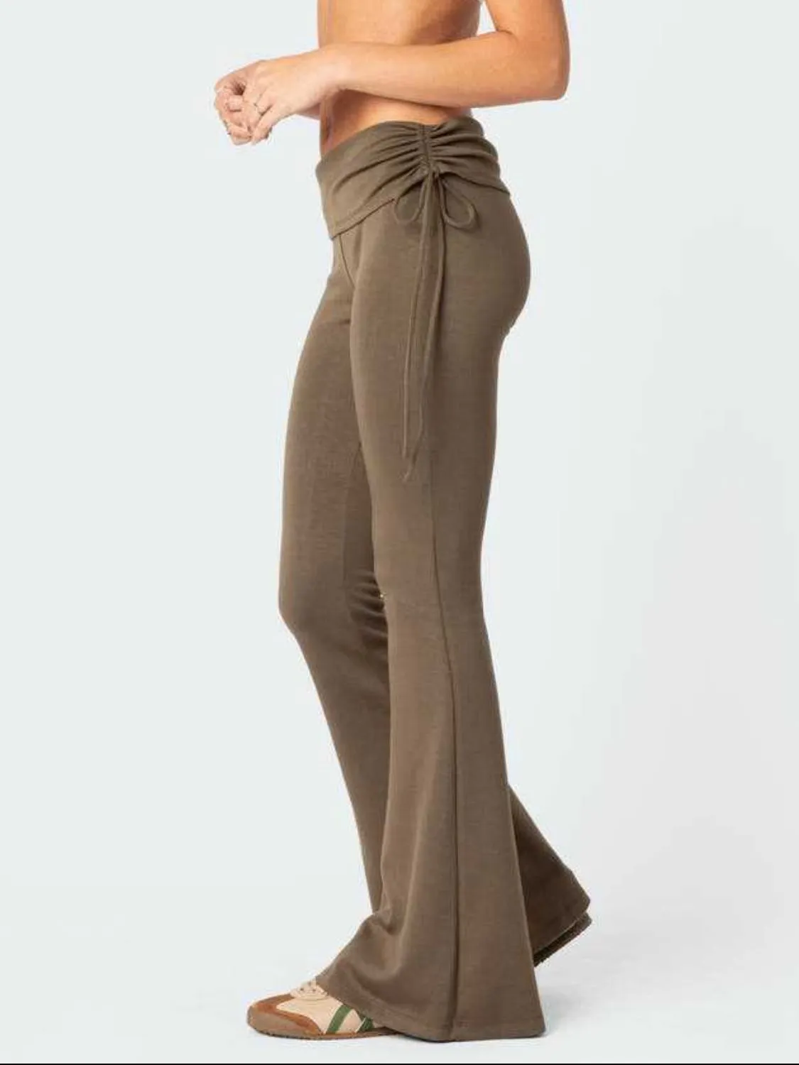 Hazel Blues® |  Drawstring Ruched Flare Pants