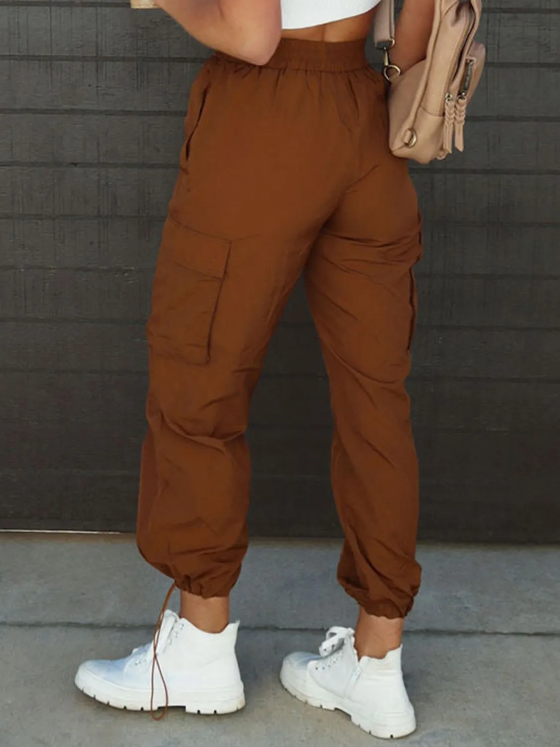 High Waist Drawstring Pants with Pockets (3 Colors)
