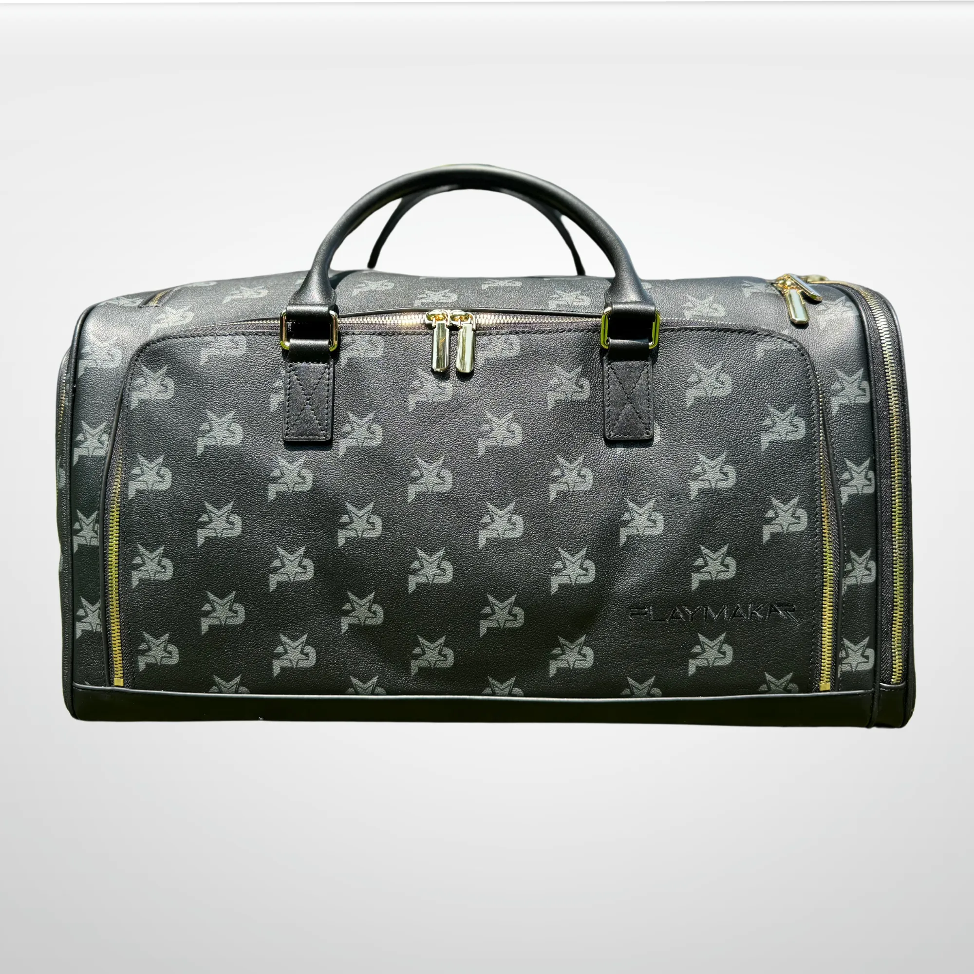 I AM - Leather Monogram Training Duffel Bag, Black by iReliev