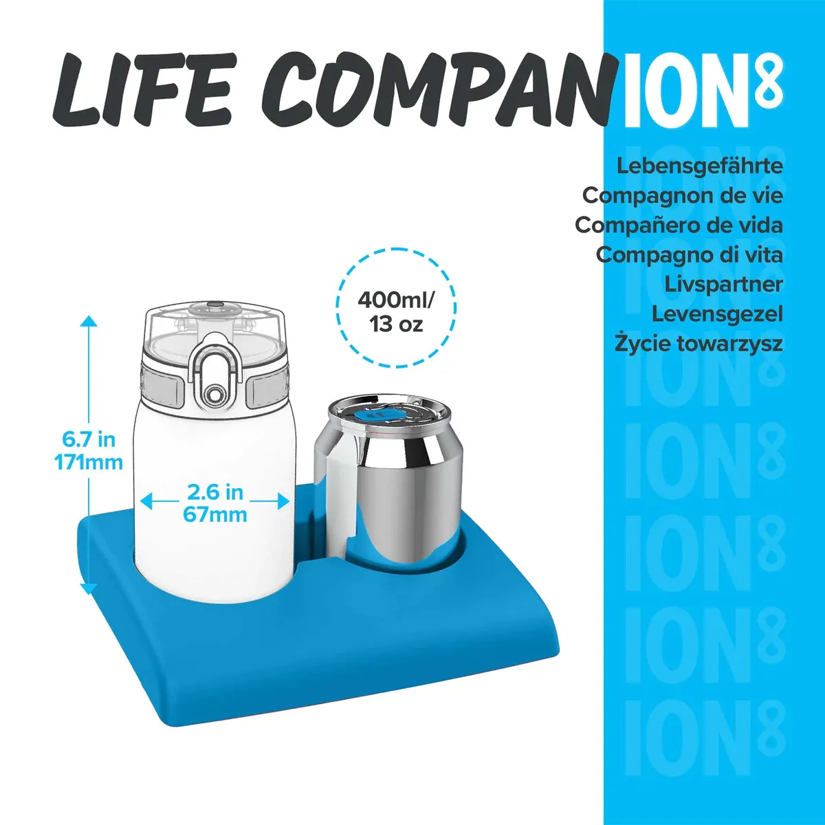 ION8 Pod 400ml BPA Free Water Bottle - Garden