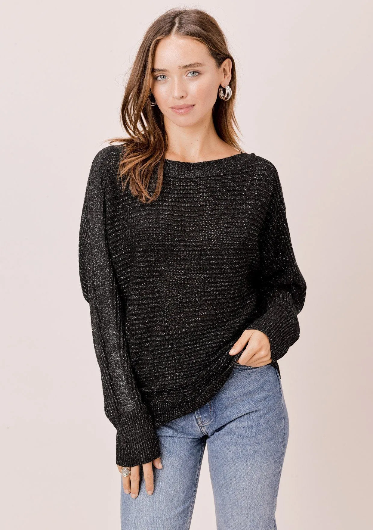Juliet Metallic Boatneck Sweater