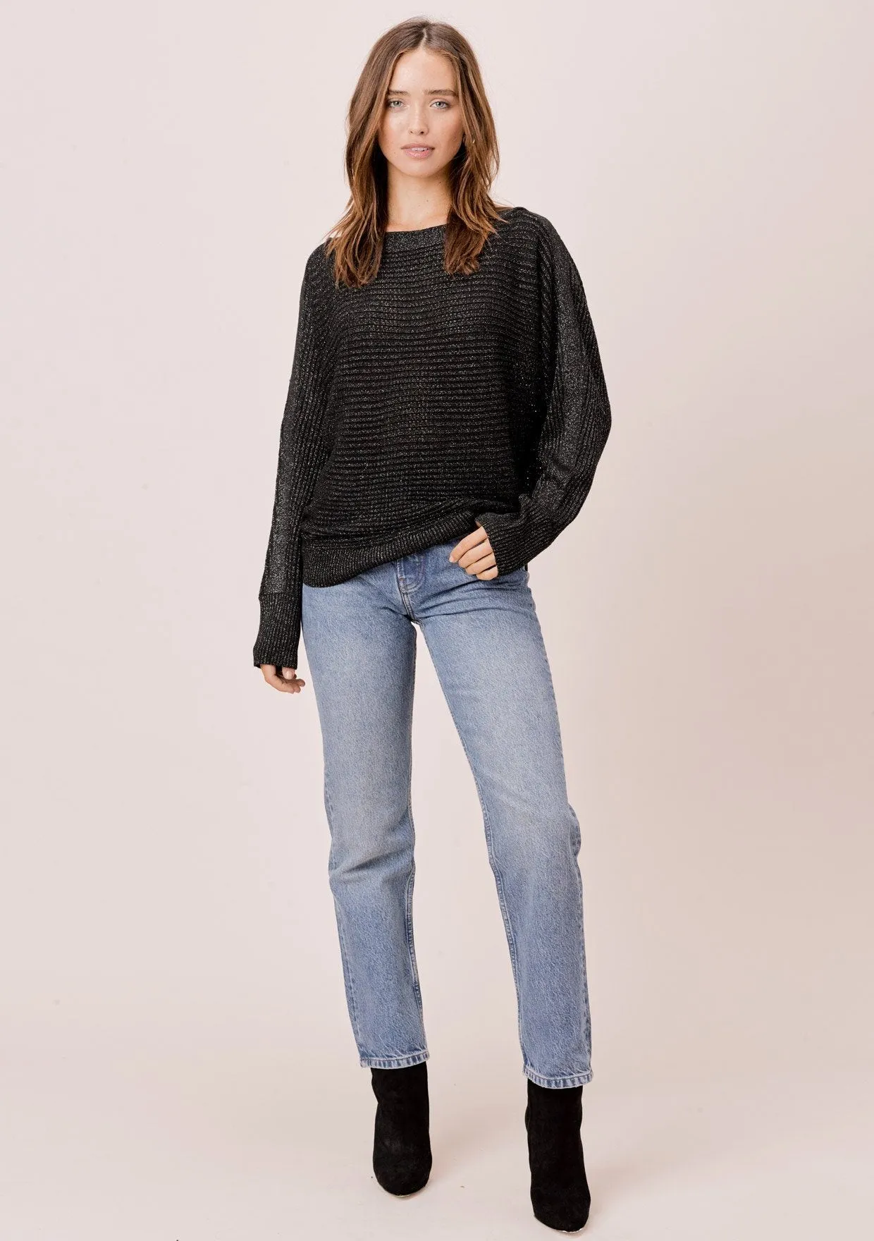 Juliet Metallic Boatneck Sweater
