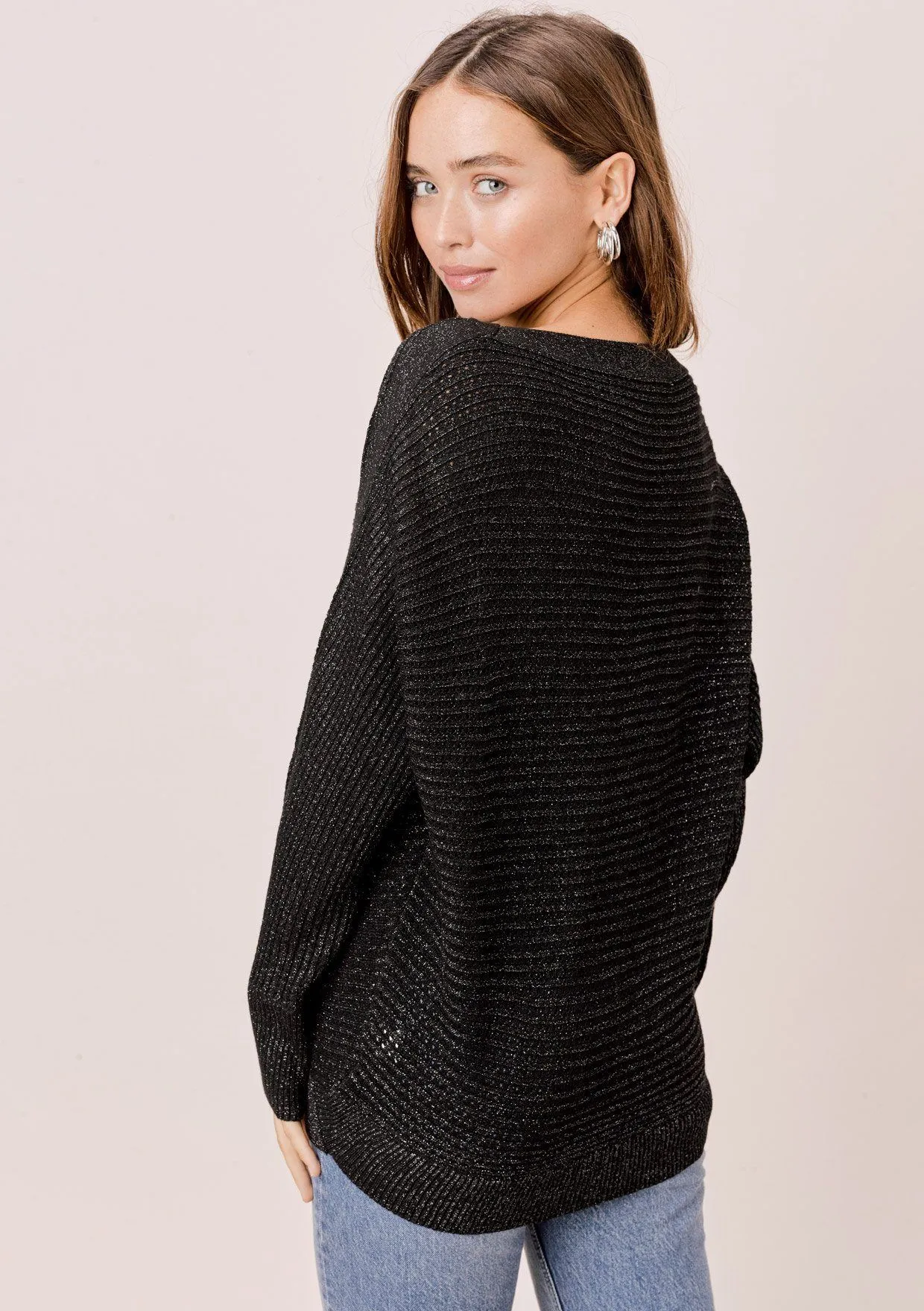 Juliet Metallic Boatneck Sweater