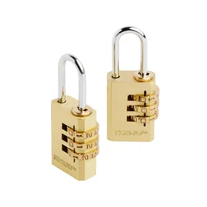 Korjo Brass Combi-Lock 2 Pack