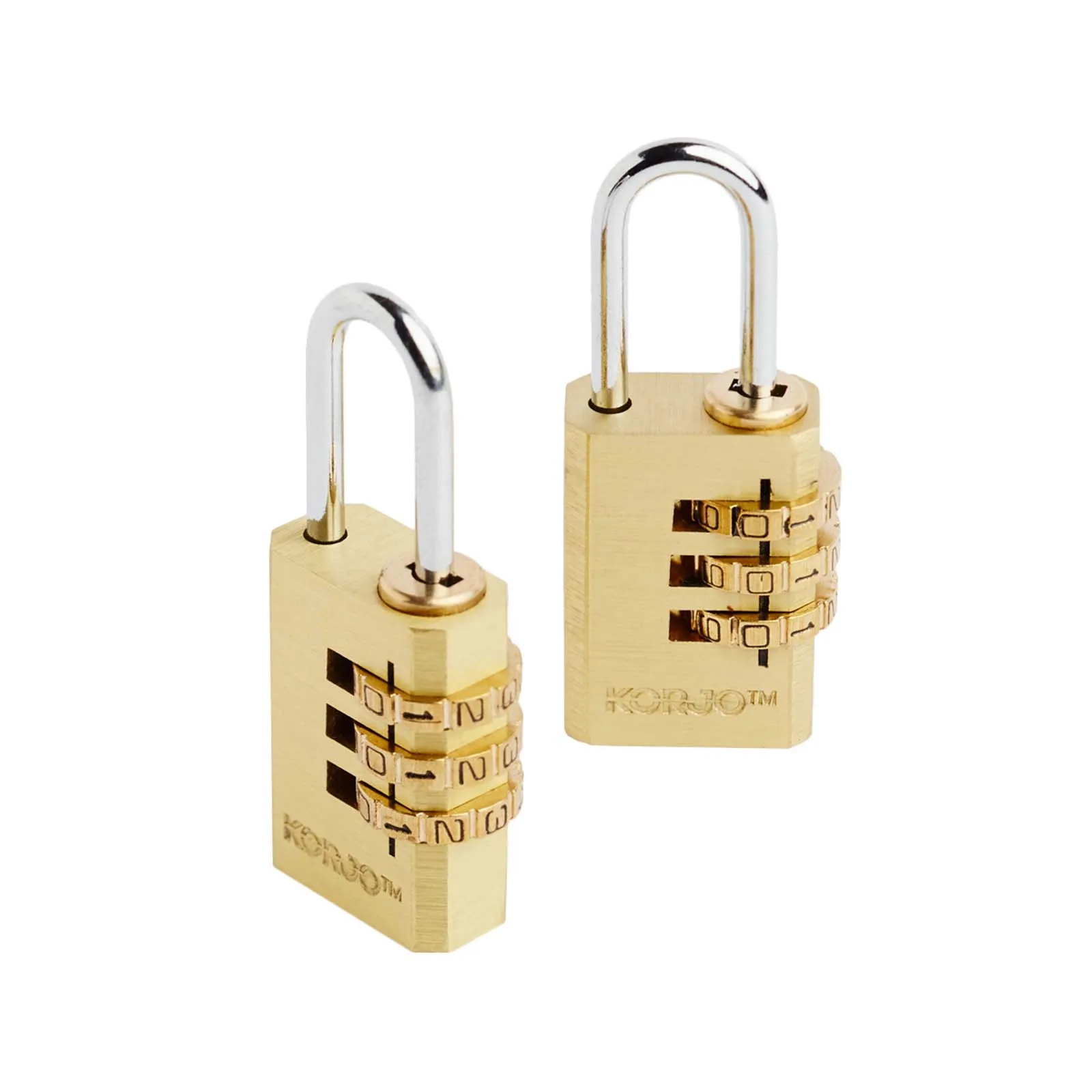 Korjo Brass Combi-Lock 2 Pack